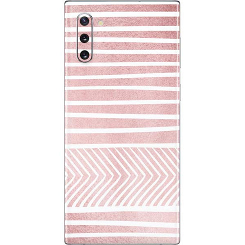 Pink and White Stripes Galaxy Note 10 Skin