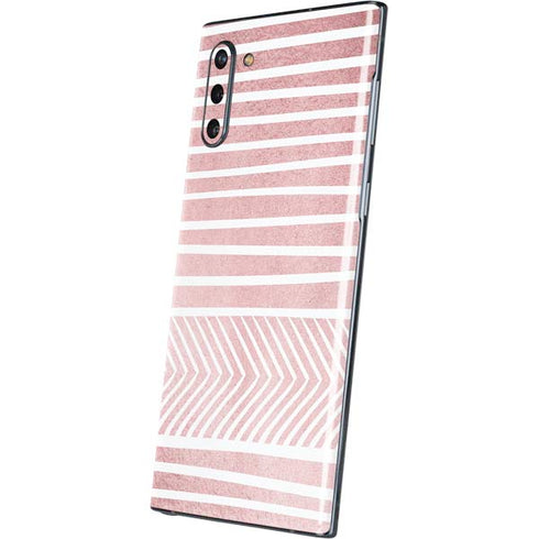 Pink and White Stripes Galaxy Note 10 Skin