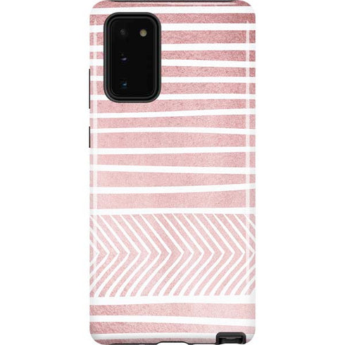 Pink and White Stripes Galaxy Note20 5G Pro Case