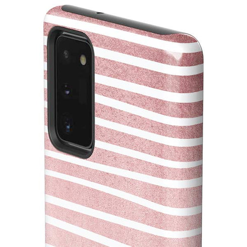 Pink and White Stripes Galaxy Note20 5G Pro Case