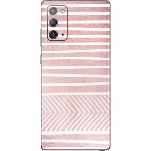 Pink and White Stripes Galaxy Note20 5G Skin