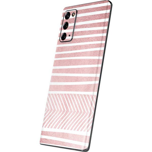 Pink and White Stripes Galaxy Note20 5G Skin