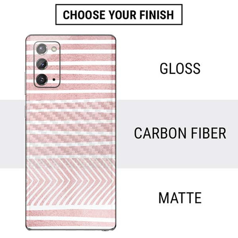 Pink and White Stripes Galaxy Note20 5G Skin