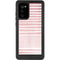 Pink and White Stripes Galaxy Note20 5G Waterproof Case