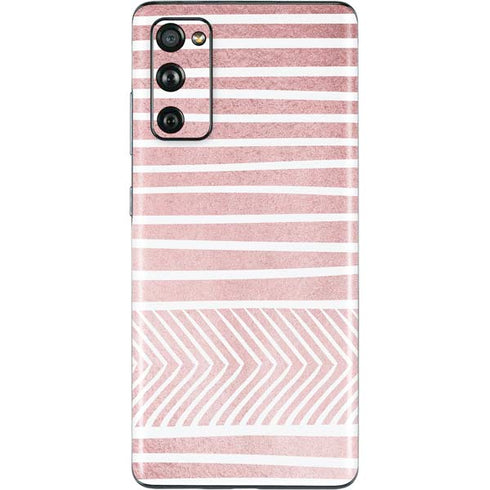 Pink and White Stripes Galaxy S20 Fan Edition Skin
