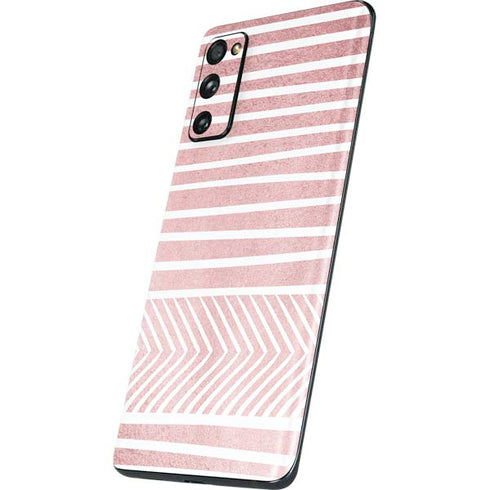 Pink and White Stripes Galaxy S20 Fan Edition Skin
