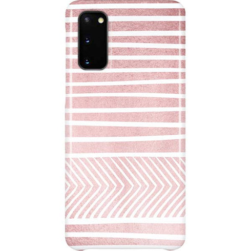 Pink and White Stripes Galaxy S20 Lite Case
