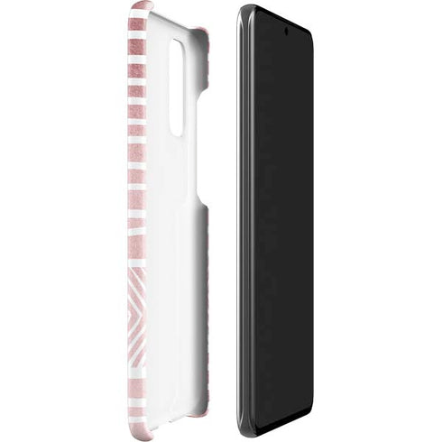 Pink and White Stripes Galaxy S20 Lite Case
