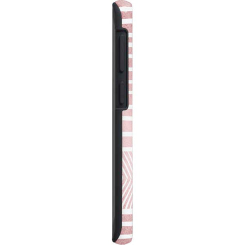 Pink and White Stripes Galaxy S20 Plus Pro Case