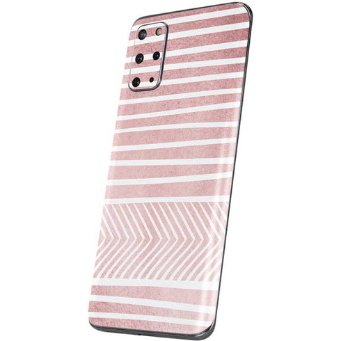 Pink and White Stripes Galaxy S20 Plus Skin