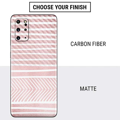 Pink and White Stripes Galaxy S20 Plus Skin