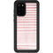 Pink and White Stripes Galaxy S20 Plus Waterproof Case