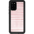 Pink and White Stripes Galaxy S20 Plus Waterproof Case