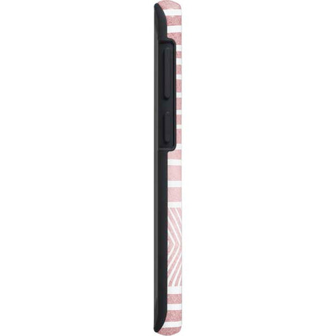 Pink and White Stripes Galaxy S20 Pro Case