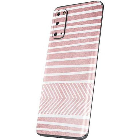 Pink and White Stripes Galaxy S20 Skin