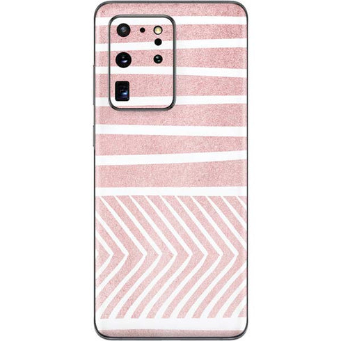 Pink and White Stripes Galaxy S20 Ultra 5G Skin