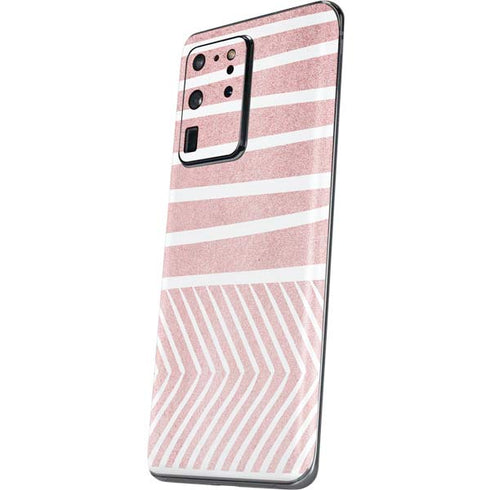 Pink and White Stripes Galaxy S20 Ultra 5G Skin