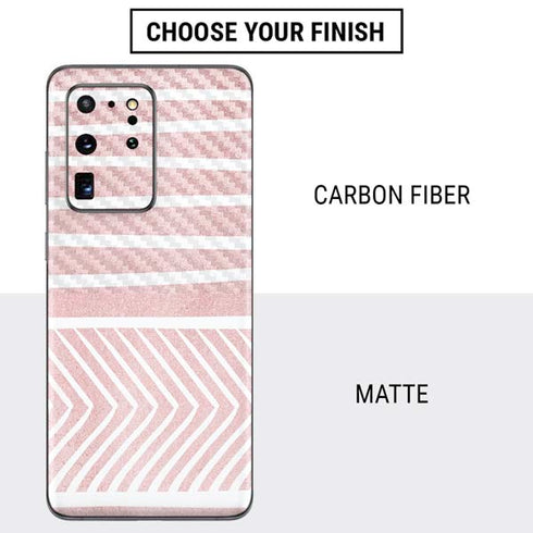 Pink and White Stripes Galaxy S20 Ultra 5G Skin