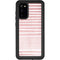 Pink and White Stripes Galaxy S20 Waterproof Case