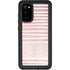 Pink and White Stripes Galaxy S20 Waterproof Case