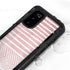 Pink and White Stripes Galaxy S20 Waterproof Case