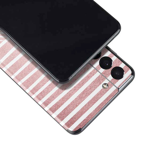 Pink and White Stripes Galaxy S21 5G Skin