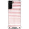 Pink and White Stripes Galaxy S21 Plus 5G Clear Case