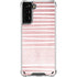 Pink and White Stripes Galaxy S21 Plus 5G Clear Case