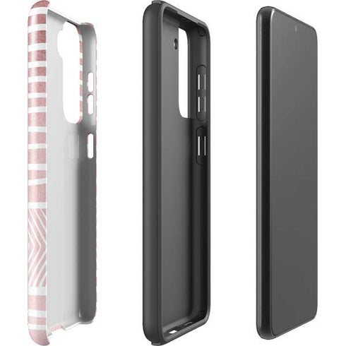 Pink and White Stripes Galaxy S21 Plus 5G Pro Case