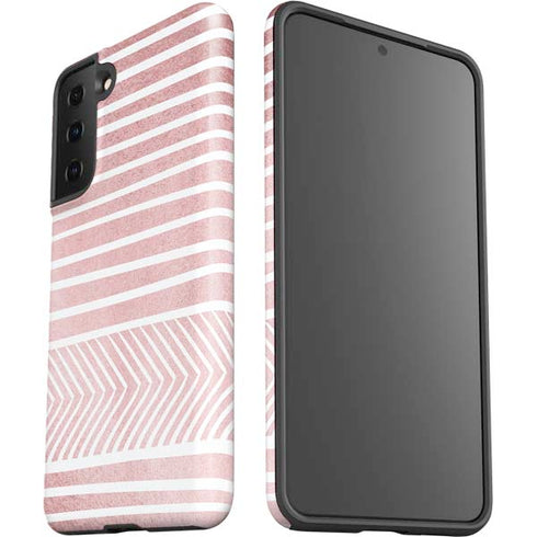 Pink and White Stripes Galaxy S21 Plus 5G Pro Case