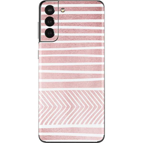 Pink and White Stripes Galaxy S21 Plus 5G Skin