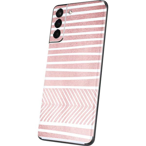 Pink and White Stripes Galaxy S21 Plus 5G Skin