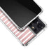 Pink and White Stripes Galaxy S21 Ultra 5G Clear Case