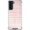 Pink and White Stripes Galaxy S22 Clear Case