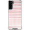 Pink and White Stripes Galaxy S22 Plus Clear Case