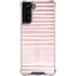Pink and White Stripes Galaxy S22 Plus Clear Case