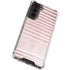 Pink and White Stripes Galaxy S22 Plus Clear Case