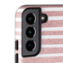 Pink and White Stripes Galaxy S22 Pro Case