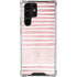 Pink and White Stripes Galaxy S22 Ultra Clear Case