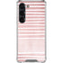 Pink and White Stripes Galaxy S23 Clear Case