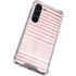 Pink and White Stripes Galaxy S23 Clear Case