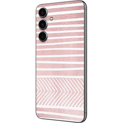 Pink and White Stripes Galaxy S23 FE Skin