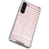 Pink and White Stripes Galaxy S23 Plus Clear Case