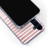 Pink and White Stripes Galaxy S24 Clear Case