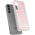 Pink and White Stripes Galaxy S24 Plus Clear Case
