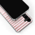 Pink and White Stripes Galaxy S24 Plus Clear Case