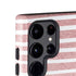 Pink and White Stripes Galaxy S24 Ultra Impact Case