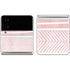 Pink and White Stripes Galaxy Z Flip4 5G Skin