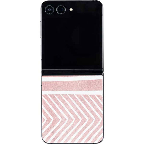 Pink and White Stripes Galaxy Z Flip5 5G Skin