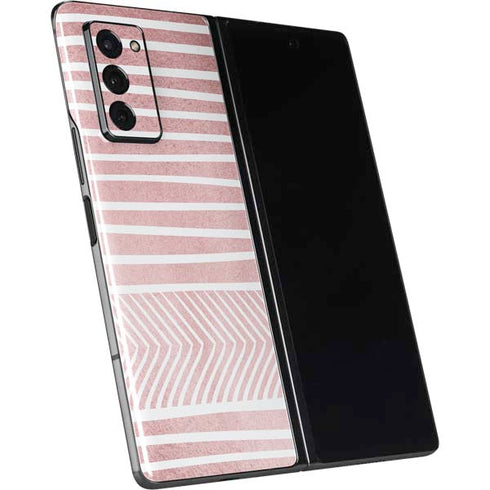 Pink and White Stripes Galaxy Z Fold2 5G Skin